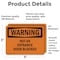 Signmission Not An Entrance Door Blocked OSHA Warning Sign, Vinyl Decal, 5in W x 3.5in L, 2PK OS-2PACK-WS-D-35-L-12282 - alternate 6